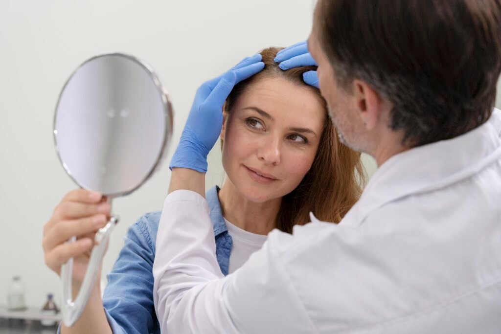 Intervento di trapianto capelli con tecnica DHI senza rasatura totale per pazienti donne